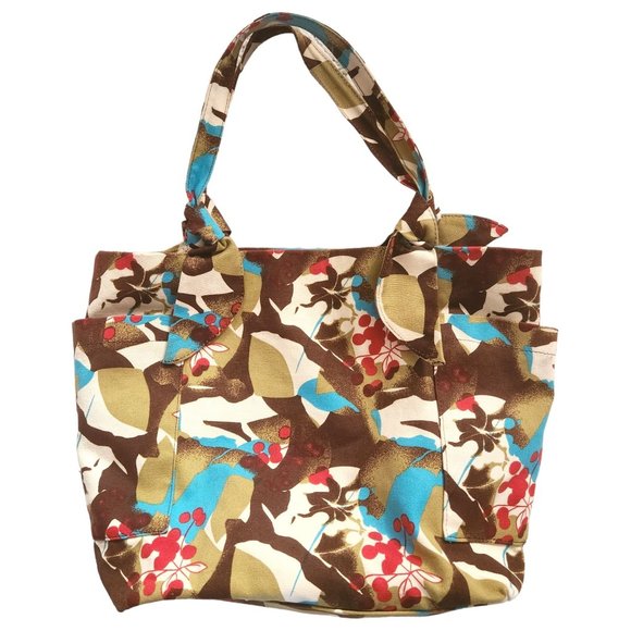 Emilie M. Large Multicolor Floral Tote Handbag Fully-Lined 18" x 13" x 5" - Picture 7 of 12